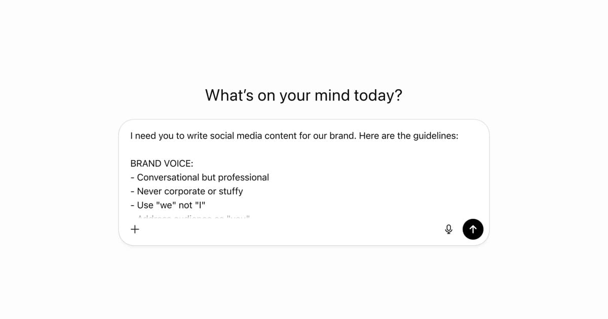 Interface do MOD mostrando contas de redes sociais conectadas com análise automática de voz de marca