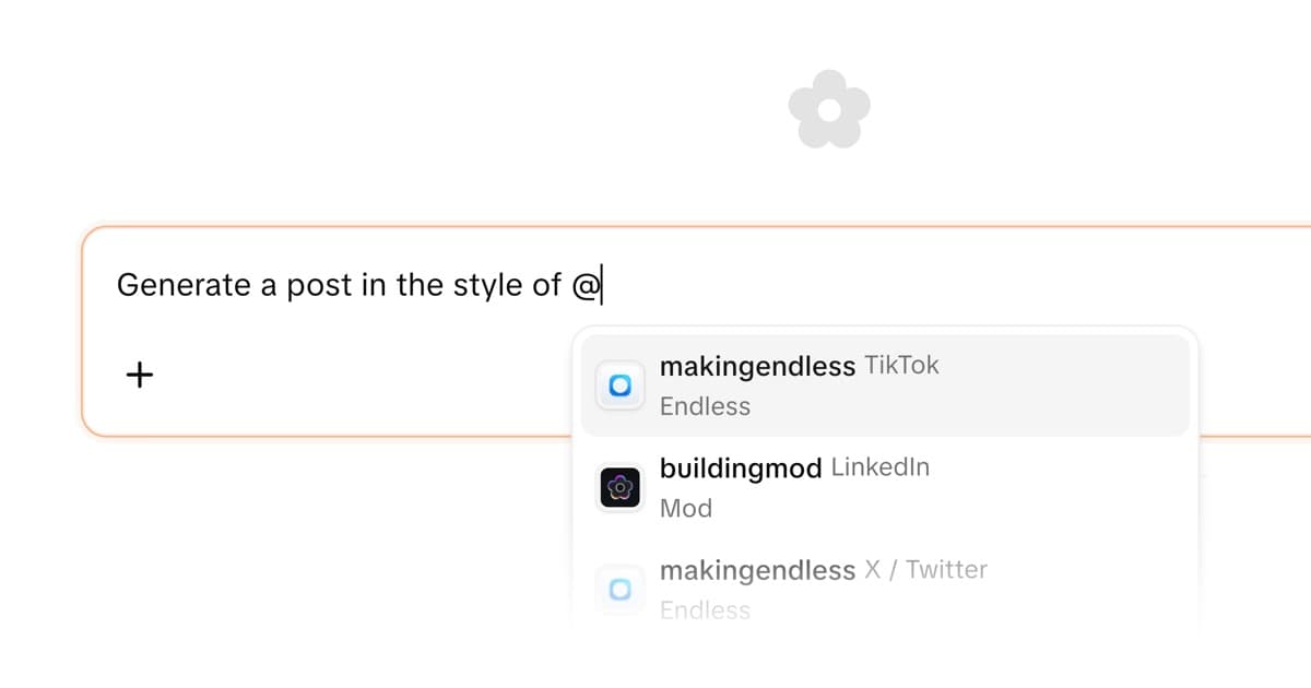 Interface do MOD mostrando análise automática de voz de marca